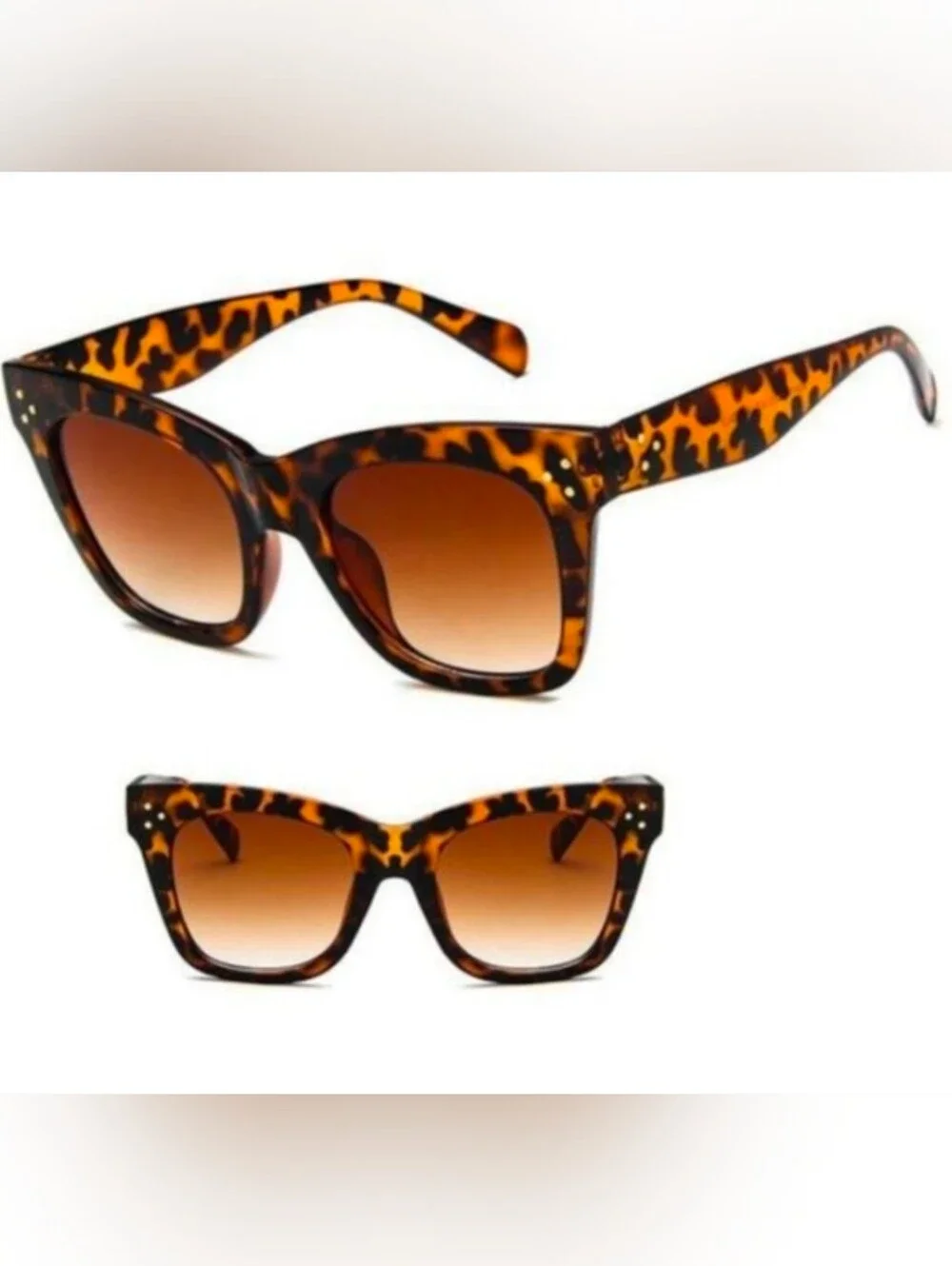 Leopard Print Oversized Sunglasses